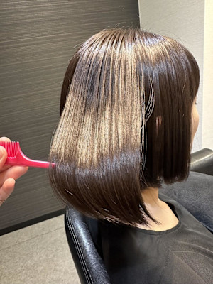 髪質改善カラーボブ