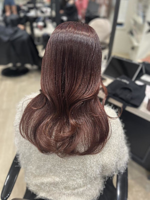 Mako ピンクベージュ 透明感 ブリーチなし 銀座