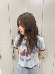 ロングヘアウェーブパーマ
