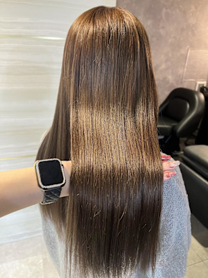 《高橋亜美》ブラウンベージュ/ダブルカラー/大宮