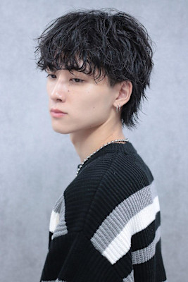 波巻きシースルーマッシュウルフ