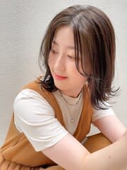 透明感カラー◯ブラウンベージュ/天神大名/髪質改善/