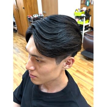 センターパートニュアンスパーマ