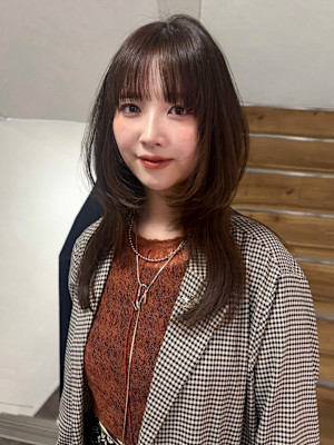 フェイスレイヤーレイヤーカットミディアムレイヤー