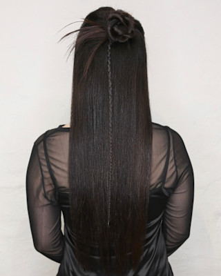 カチモリハーフアップ