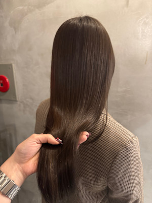 髪質改善　縮毛矯正　ベージュカラー　ガーリー　モテ髪　池袋