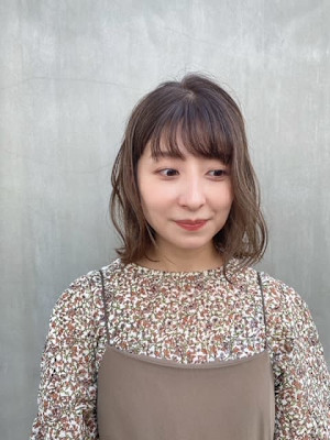 ゆるっとボブ×透明感ベージュ