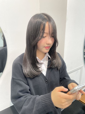 レイヤーカット/レイヤーカットミディアム/顔周りカット