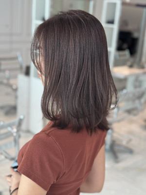 レイヤー×ピンクグレージュ