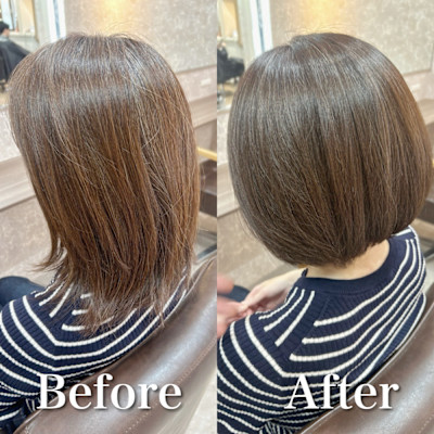 白髪ぼかし(グレージュ)白髪キレイにマイナス10歳