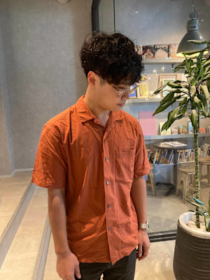 メンズツーブロックナチュラルパーマ【Lolonois中津】