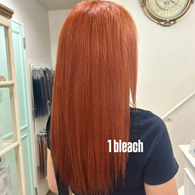 ワンブリーチで深みのあるオレンジカラー