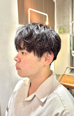 【 メンズ　重め刈り上げマッシュ　】