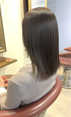 大人の縮毛矯正　ミルクティーベージュ