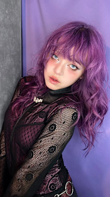 パープルカラー　ケアブリーチ　ブリーチカラー　表参道/原宿