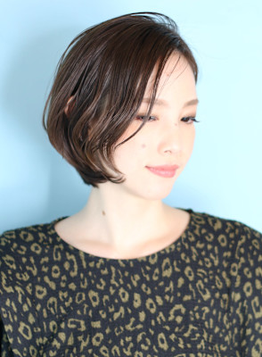 ショート・ボブ/白髪ぼかし/ハイライト/絶壁解消/40代/5