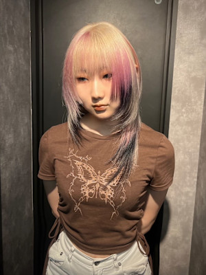 ルーツカラー　ケアブリーチ　ブリーチカラー　原宿/表参道