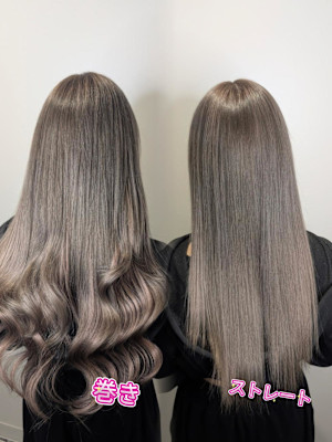 巻いてもストレートでもかわいい！透明感スタイル