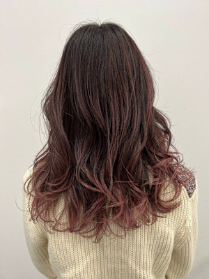 グラデーションカラー/ピンクブラウン/カシスブラウン