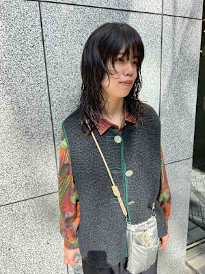 ミディアムレイヤー　ゆるパーマ