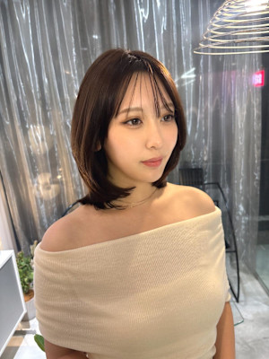 レイヤーボブ×ショコラブラウン