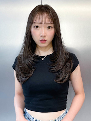 韓国レイヤーカット/似合わせ/くびれヘア/髪質改善