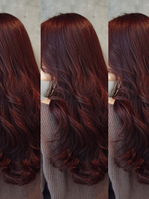 チェリーレッド、ボルドーレッド、カシスピンク