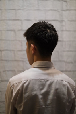 爽やかアップバングショート