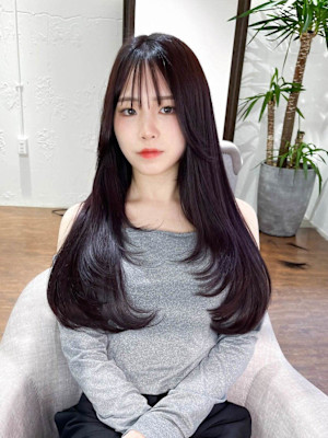 髪質改善/韓国ヘア/くびれヘア/顔まわり/ロングレイヤー