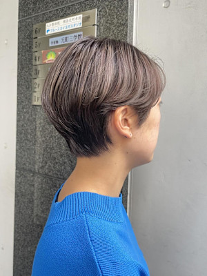 ショート×丸み×ハイライト×ナチュラルカラー×横浜×30代