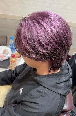 【メンズ】ピンク×グレー　デザインカラー