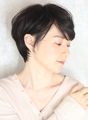 ショート・ボブ/白髪ぼかし/ハイライト/絶壁解消/40代