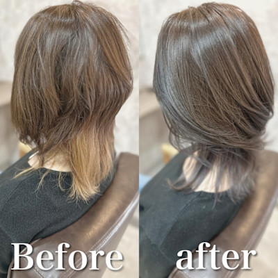 白髪ぼかし(グレージュ)白髪キレイにマイナス10歳