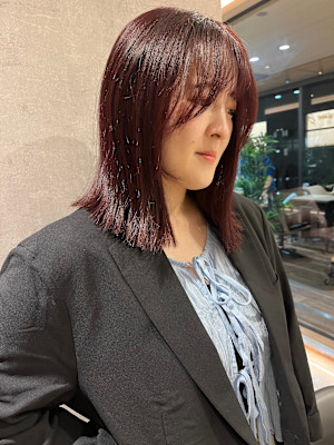 ボブ ボルドーカラー