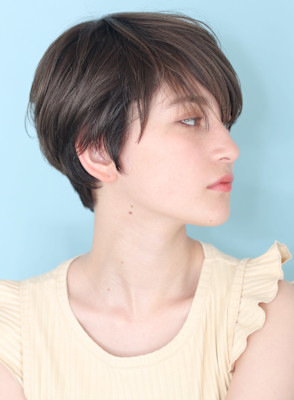 ショート・ボブ/丸顔/前髪あり/絶壁解消/40代/50代