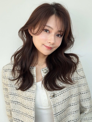 顔周りカット 韓国風ヘア 髪質改善 艶髪 透明感カラー