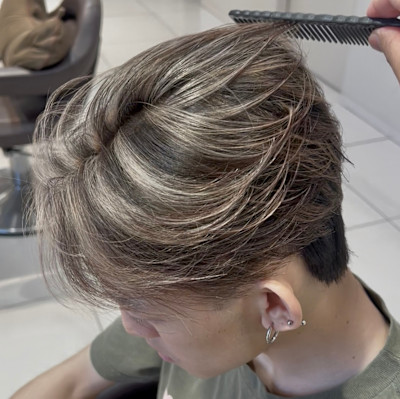 【かきあげて更にかっこいいコントラストハイライト】