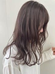 ミディアム/ロング/グレージュ/ミルクティーグレージュ/20