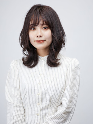 外はねミディ/モテヘア