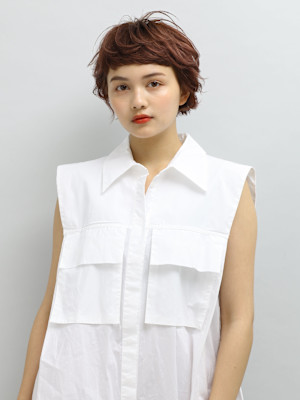 マッシュショート/ピンクブラウン