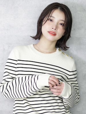 センターパート/外はねボブ