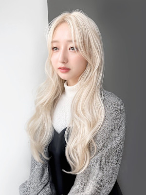 前髪/アンブレラカラー/ハイトーン