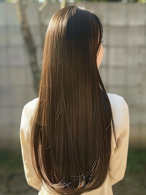 ロング/ブラウン/艶髪
