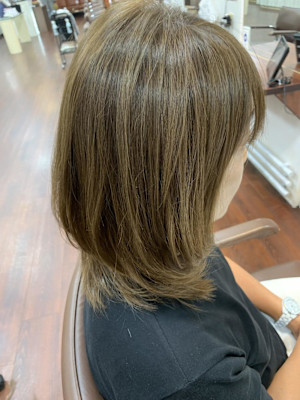 脱白髪染めハイライト