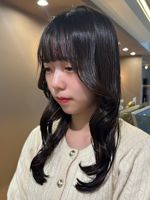 韓国風レイヤーカット/レイヤーカット/顔周りレイヤー