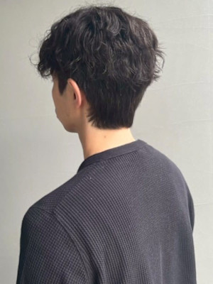 メンズパーマ ツイストスパイラルパーマ マッシュ ショート