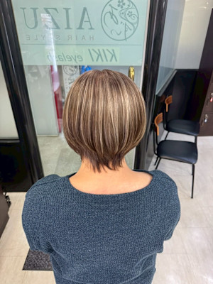 白髪ぼかしハイライト