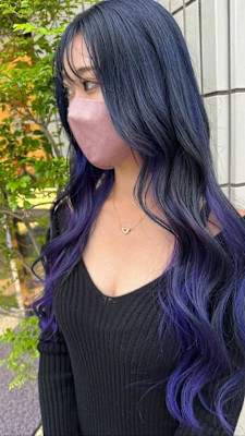 ブリーチデザイン/寒色系カラー/インナーカラー