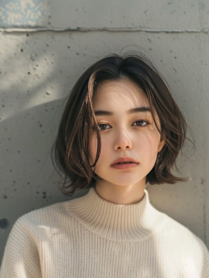 前髪/アンブレラカラー/こなれミディ/イメチェン/ウェーブ