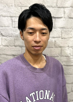 ナチュラル七三アップバングショート